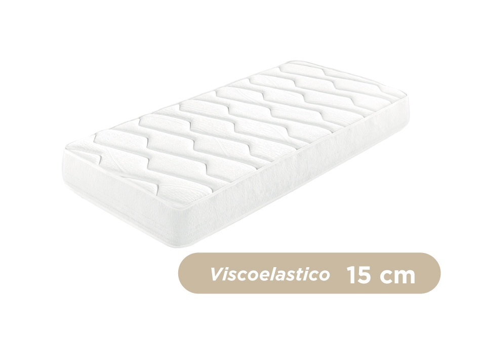Colchón para cama superior o inferior viscoelástico de 15 cm de grosor VERA