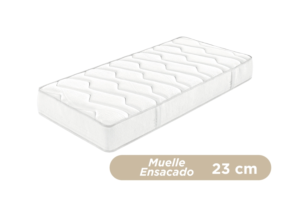 Colchón para cama superior muelles ensacados de 23 cm de grosor NEMO